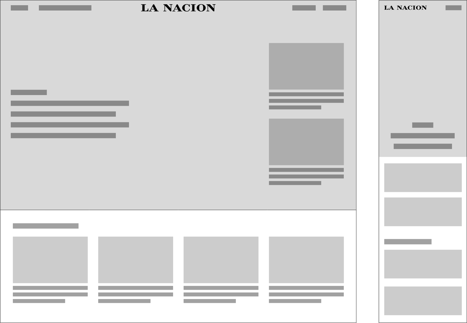 Wiframe de home bomba  con linea de tiempo