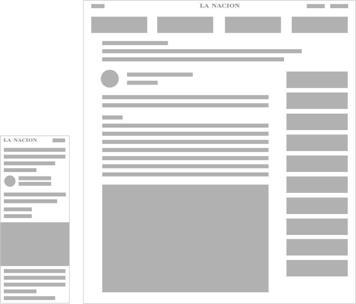 Wiframe de nota Opinión